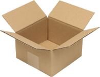 Faltkarton 1.10 Wellpappe L160xB160xH90mm einwellig braun