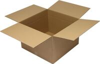 Faltkarton 2.50 Wellpappe L600xB600xH400mm zweiwellig braun