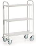 Bürowagen L800xB380xH1100mm lichtgrau o.Trenngitter ROLLCART