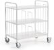 Bürowagen L1030xB740xH1150mm lichtgrau doppels.m.Trenngitter ROLLCART
