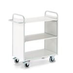 Bürowagen L1180xB500xH1070mm lichtgrau m.2 Wänden ROLLCART