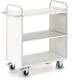 Bürowagen L980xB500xH1070mm lichtgrau m.2 Wänden Rückw.ROLLCART