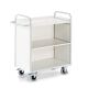 Bürowagen L1180xB500xH1070mm lichtgrau m.3 Wänden ROLLCART