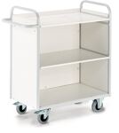 Bürowagen L980xB500xH1070mm lichtgrau m.3 Wänden Rückw.ROLLCART
