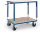 Tischwagen 2 Ladeflächen L1090xB700mm enzianblau Trgf.400 kg höhenv.ROLLCART