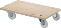 Allzweckroller Tragkraft, NW-Nr.: 3000275044 statisch 200kg dynamisch, 150kg Kunststoffrollen Durchmesser 75mm, Platte 300x500mm  