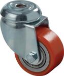 Lenkrolle D.50mm Trgf.120kg m.Rückenloch 11mm PU BS ROLLEN