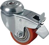 Lenkrolle m.Festst.D.50mm Trgf.120kg kompakt PU BS ROLLEN