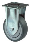Bockrolle 125mm 100kg VG, NW-Nr.: 3000275294 95x70mm BS ROLLEN Vollgummireifen blaugrau, Platte 95x70mm  