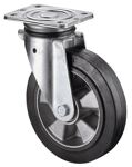 Schwerlastlenkrolle D.125mm Trgf.220kg Elastikgummi 138mm 110mm BS ROLLEN