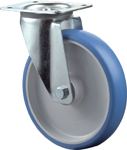 Lenkrolle D.200mm, NW-Nr.: 3000275541 Trgf.300kg PU Platte, L135xB110mm Farbe Rl.blau BS ROLLEN  