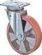 Lenkrolle D.80mm Trgf.120kg m.Platte Guß-PUR BS ROLLEN