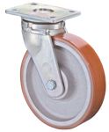 Schwerlast-Lenkrolle, NW-Nr.: 3000275762 RC100 Durchmesser 300mm, Tragfähigkeit 2000kg Polyurethanrad Platte, 175x140mm  