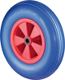 Polyurethanrad D.400mm, NW-Nr.: 3000275979 Trgf.200kg pannensicher, Ku.Rillen BS ROLLEN Ku.-Felge PU-Reifen blau