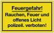 Hinweiszeichen Feuergefahr L250xB150mm gelb schwarz Ku.