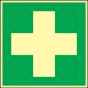Rettungszeichen, NW-Nr.: 3000277462 Erste Hilfe B.148xH.148mm, grün/weiß nachleuchtend ASR A1.3/DIN4844-2/BGV A8, Kunststoffschild