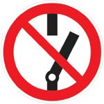 Verbotszeichen, NW-Nr.: 3000277530 Schalten verboten, D.200mm rot/schwarz ASR A1.3/DIN4844-2/BGV A8, Kunststoffschild  