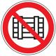 Verbotszeichen, NW-Nr.: 3000277543 Abstellen verboten, D.200mm rot/schwarz ASR A1.3/DIN4844-2/BGV A8, Folie selbstklebend