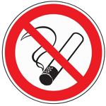 Verbotszeichen, NW-Nr.: 3000277550 Rauchen verboten, D.200mm rot/schwarz ASR A1.3/DIN4844-2/BGV A8, Kunststoffschild  