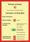 Brandschutzzeichen BGV A8 L210xB297mm Brandschutzordnung Ku.