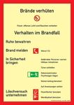 Brandschutzzeichen, NW-Nr.: 3000277606 Brandschutzordnung, B.210xH.297mm Folie rot/weiß nachleuchtend, ASR A1.3/DIN4844-2/BGV A8  