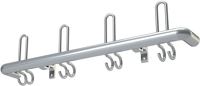 Wandgarderobe Alu.F1 naturf.5 Hut-/5 Mantelh.L.1000mm