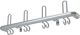 Wandgarderobe Alu.F1 naturf.5 Hut-/5 Mantelh.L.1000mm