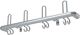 Wandgarderobe Alu.F1 naturf.5 Hut-/10 Mantelh.L.1000mm Krone-D.40mm