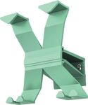 Wandgarderobe Alu.4HakenLänge 170mm grün