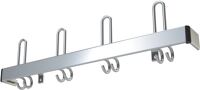 Wandgarderobe Alu.F1 naturf.9 Hut-/18 Mantelh.L.1800mm Krone-D.55mm