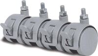 Rollensatz D.50mm Trgf.80kg Hartplastik Nabenl.43mm 4St./Karton