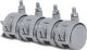Rollensatz D.50mm Trgf.80kg Hartplastik Nabenl.43mm 4St./Karton