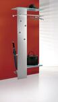 Wandgarderobe alusilber L.800mm verstellb.Kraftmagnethaken