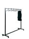 Reihengarderobenständer B1670xT500xH1800mm schwarz/chrom m. Bügelrohr