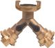 Y-Stück Schnellkuppl.MS, NW-Nr.: 4000300144 Schl.-Gr.9,5-38mm, Hahnabsperrung MEGA