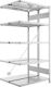 Steckregal CLIP 150 H2000xB1000xT2x400mm Anbauregal verz.2x5Stahlböden META