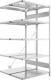 Steckregal CLIP 150 H2000xB1000xT2x500mm Anbauregal verz.2x5Stahlböden META