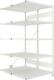 Steckregal CLIP 150 H2000xB1000xT2x600mm Anbauregal lichtgrau 2x5Stahlböden META