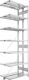 Steckregal CLIP 150 H3000xB1000xT2x300mm Anbauregal verz.2x7Stahlböden META