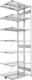 Steckregal CLIP 150 H3000xB1000xT2x400mm Anbauregal verz.2x7Stahlböden META