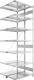 ASteckregal CLIP 150 H3000xB1000xT2x500mm Anbauregal verz.2x7Stahlböden META
