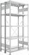 Steckregal CLIP 150 H2000xB1000xT2x300mm Grundregal verz.2x5Stahlböden META