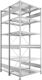 Steckregal CLIP 150 H2500xB1000xT2x600mm Grundregal verz.2x6Stahlböden META