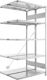 Steckregal CLIP 150 S3 H2000xB1000xT2x400mm Anbauregal verz.2x5Stahlböden META