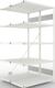 Steckregal CLIP150S3 H2000xB1000xT2x500mm Anbauregal lichtgrau 2x5StahlbödenMETA