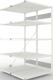 Steckregal CLIP150S3 H2000xB1000xT2x600mm Anbauregal lichtgrau 2x5StahlbödenMETA