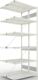 Steckregal CLIP150S3 H2500xB1000xT2x400mm Anbauregal lichtgrau 2x6StahlbödenMETA