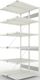 Steckregal CLIP150S3 H2500xB1000xT2x500mm Anbauregal lichtgrau 2x6StahlbödenMETA