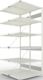 Steckregal CLIP150S3 H2500xB1000xT2x600mm Anbauregal lichtgrau 2x6StahlbödenMETA