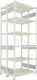 Steckregal CLIP150S3 H2500xB1000xT2x400mm Grundregal lichtgrau 2x6StahlbödenMETA